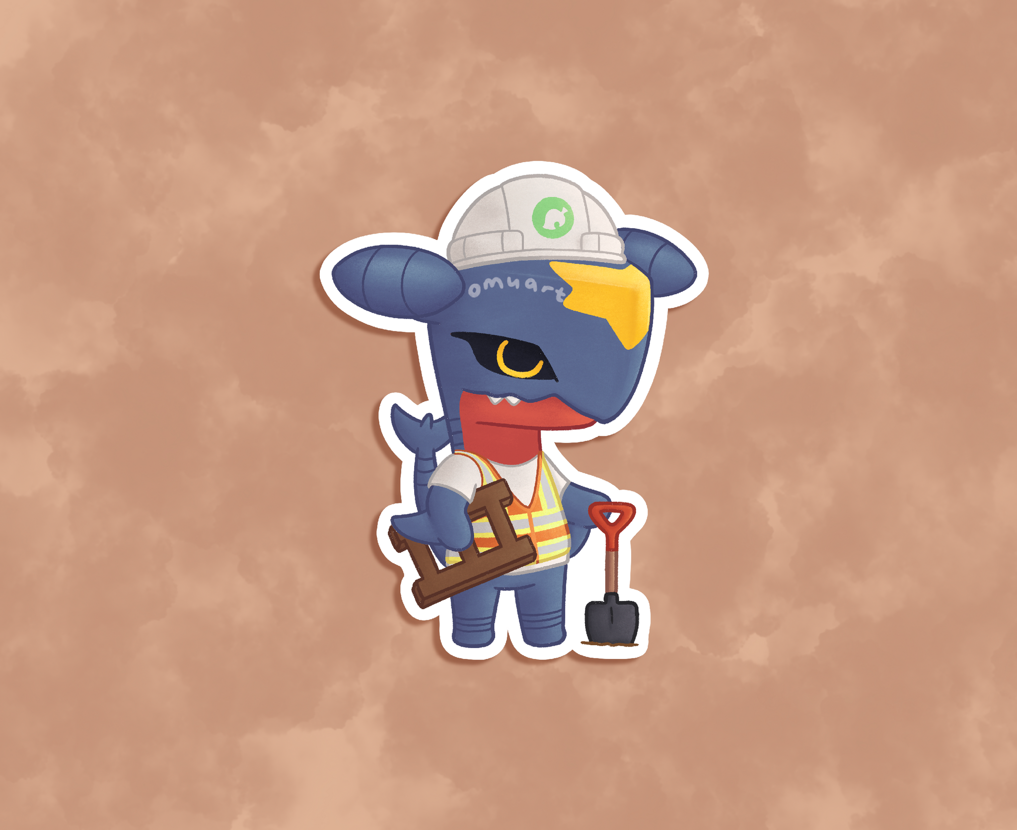 #445 AC Garchomp Sticker - Matte, Vinyl