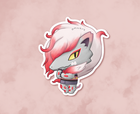 #571 AC Hisuian Zoroark Sticker - Matte, Vinyl