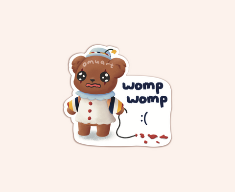 Womp Womp Bear Sticker