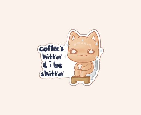 Coffee Cat Sticker