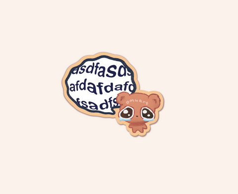 Sad Bear Sticker