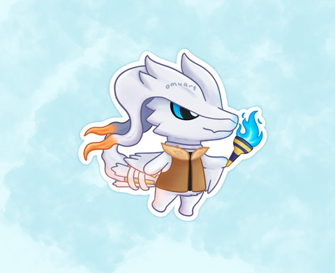 #634 AC Reshiram Sticker - Matte, Vinyl