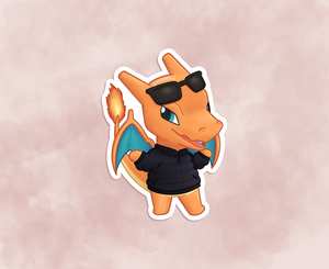 #006 AC Charizard Sticker - Matte, Vinyl