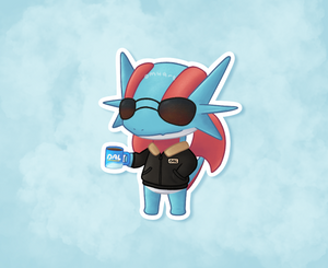 #373 AC Salamence Sticker - Matte, Vinyl