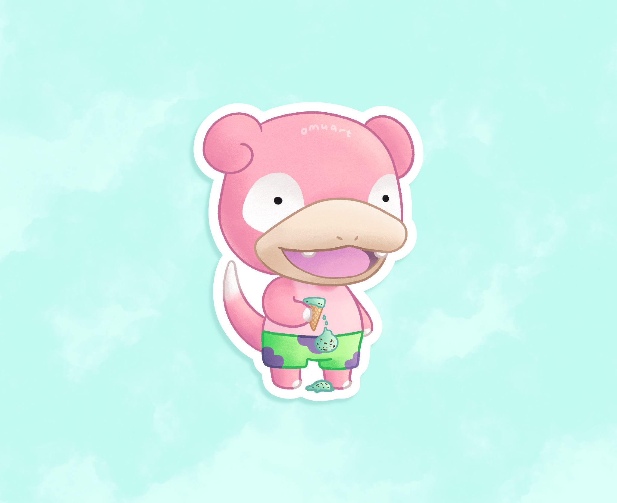 #079 AC Slowpoke Sticker - Matte, Vinyl